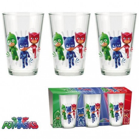PjMask Set 3 bicchieri in vetro per bambini - Il Piccolo Mondo